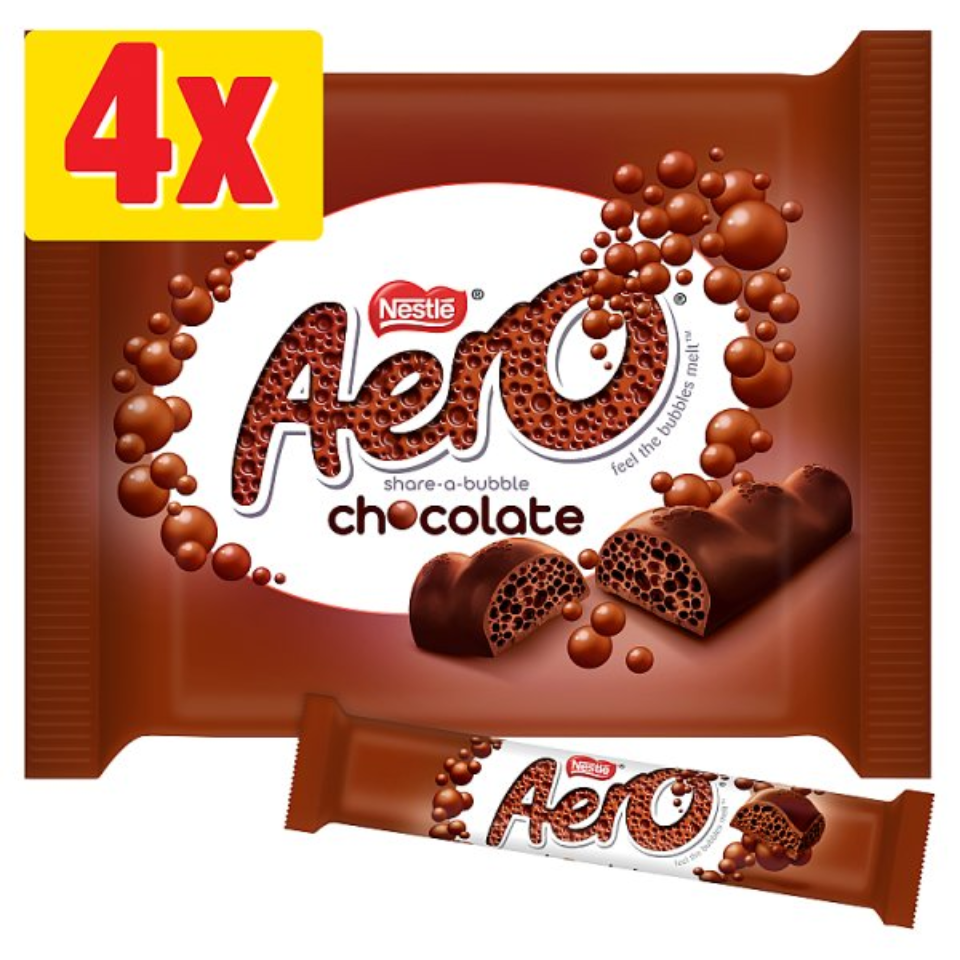 Aero Bubbly chocolate 4 Pack 108g