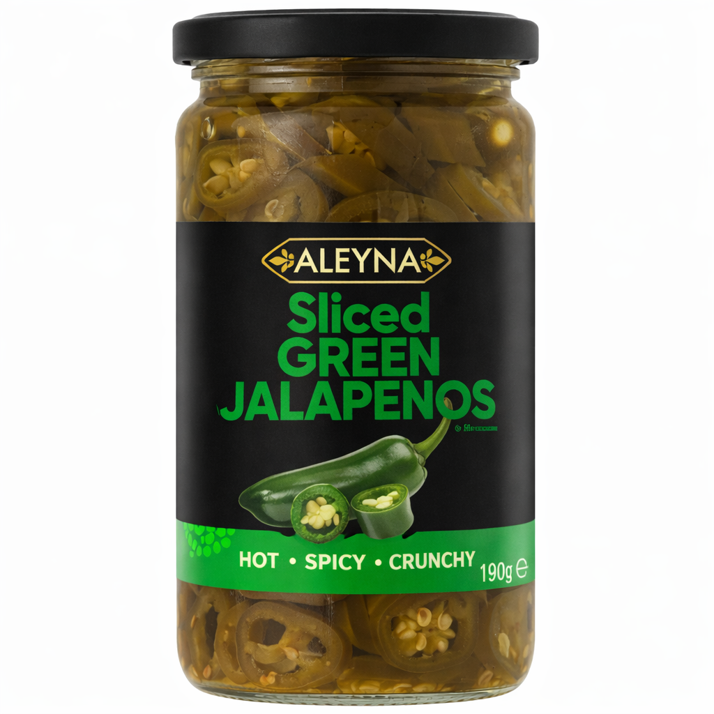 ALEYNA SLICED GREEN JALAPEÑO PEPPER 480g