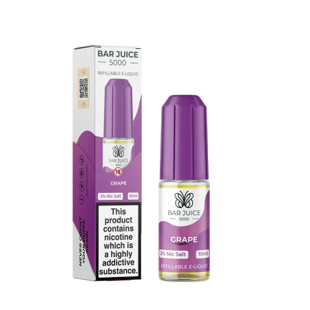 Bar Juice 5000 Grape Nic Salt 10ml - Vapesdirect