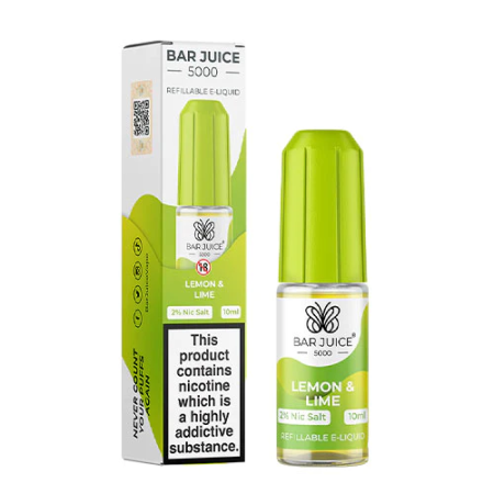 Bar Juice 5000 Lemon & Lime Nic Salt 10ml - Vapesdirect