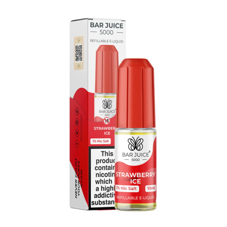Bar Juice 5000 Strawberry Ice Nic Salt 10ml - Vapesdirect