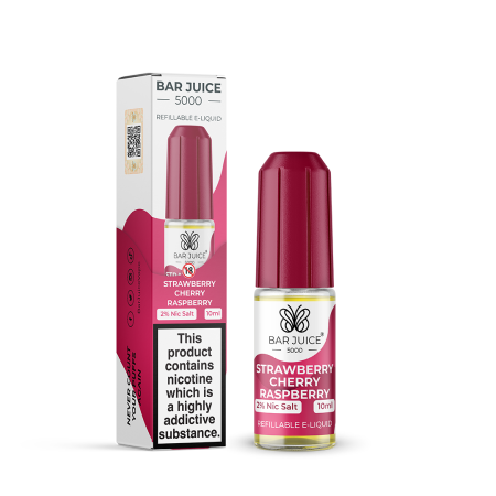 Bar Juice 5000 Strawberry Cherry Raspberry Nic Salt 10ml - Vapesdirect