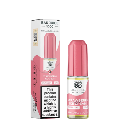 Bar Juice 5000 Strawberry Ice Cream Nic Salt 10ml - Vapesdirect