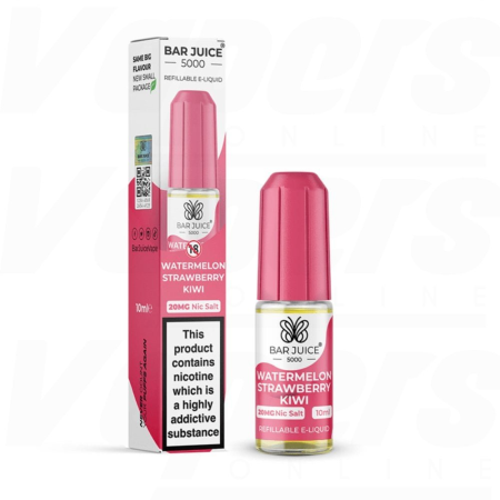Bar Juice 5000 Watermelon Strawberry Kiwi Nic Salt 10ml - Vapesdirect