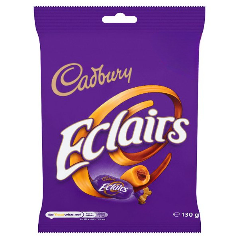 Cadbury Eclairs Chocolate Sweets Bag 130g