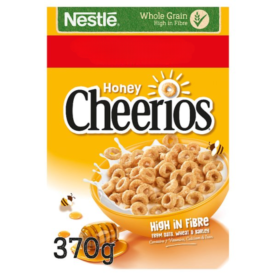 Nestlé Cheerios Honey Breakfast Cereal 370g