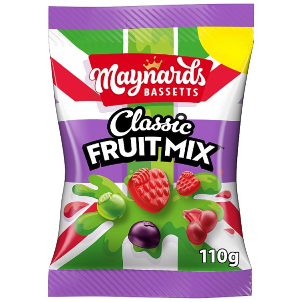 Maynards Bassetts Classic Fruit Mix Candy Sweets Sharing Bag 110 g