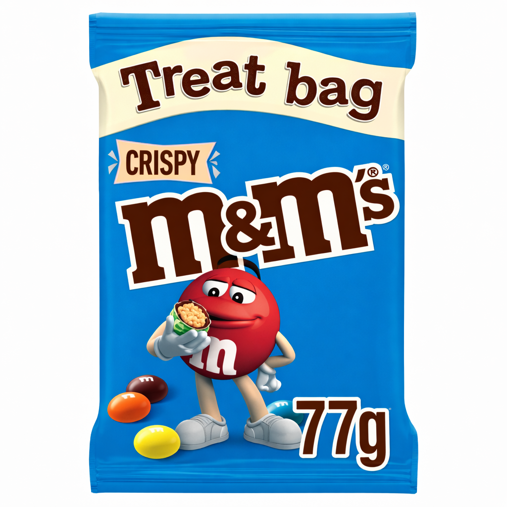 M&M's Crispy Milk Chocolate Bites Pouch Bag 77g
