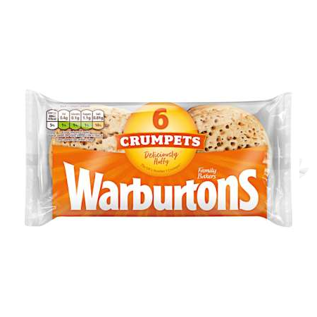 Warburtons Crumpets 6 Pack