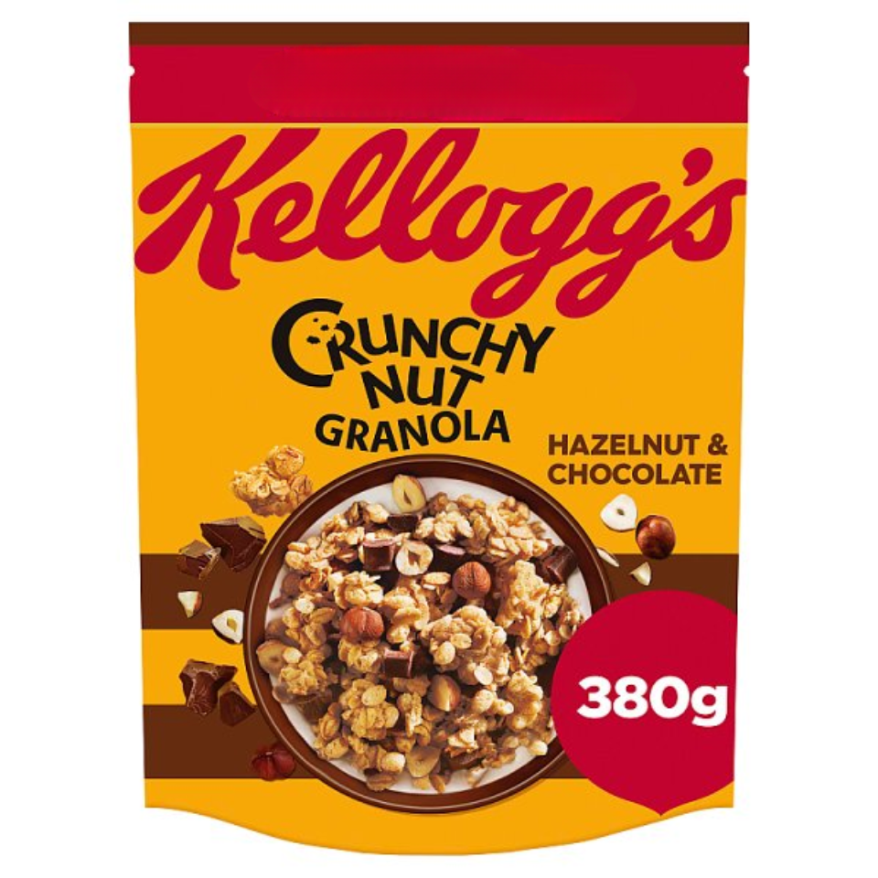Kellogg's Hazelnut & Chocolate Crunchy Nut Granola 380g