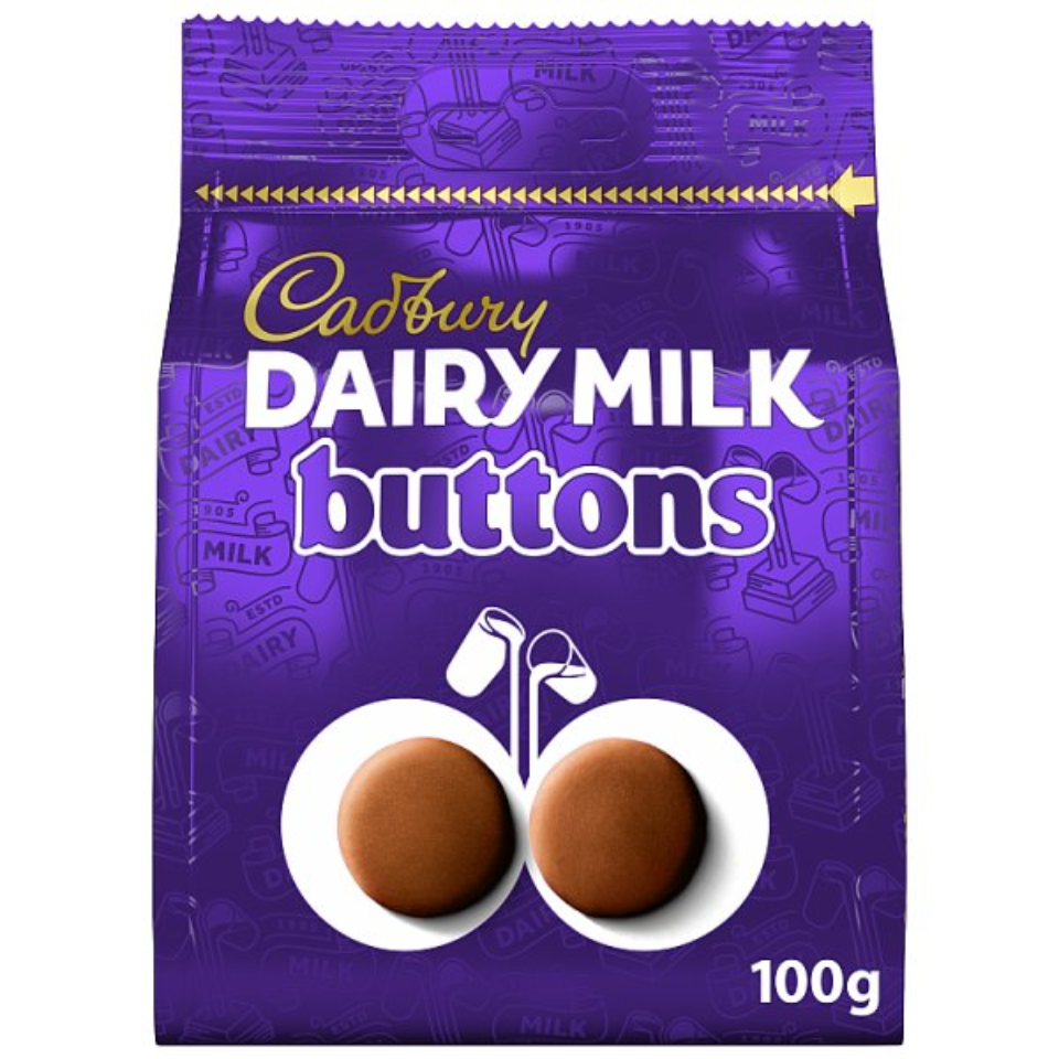 Cadbury Dairy Milk Chocolate Buttons Bag 100g