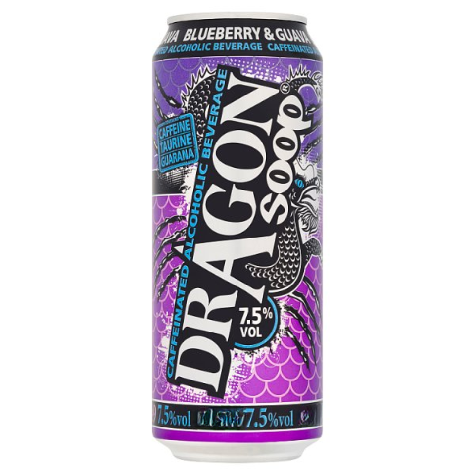 Dragon Soop Blueberry & Guava Caffeinated Alcoholic Beverage 500ml