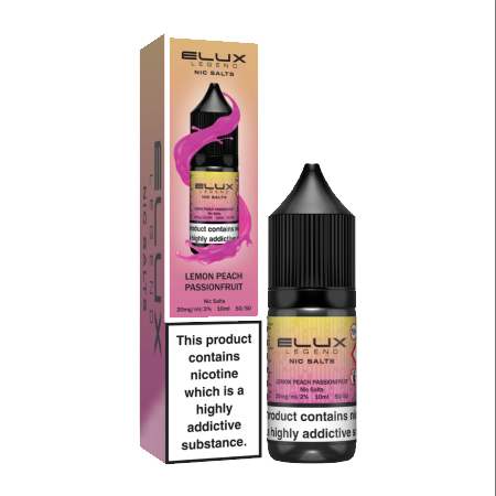 Elux Legend Lemon Peach Passionfruit Nic Salt 10ml - Vapesdirect