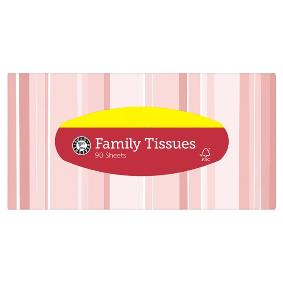 Euro Shopper Family Tissues 90 Sheets