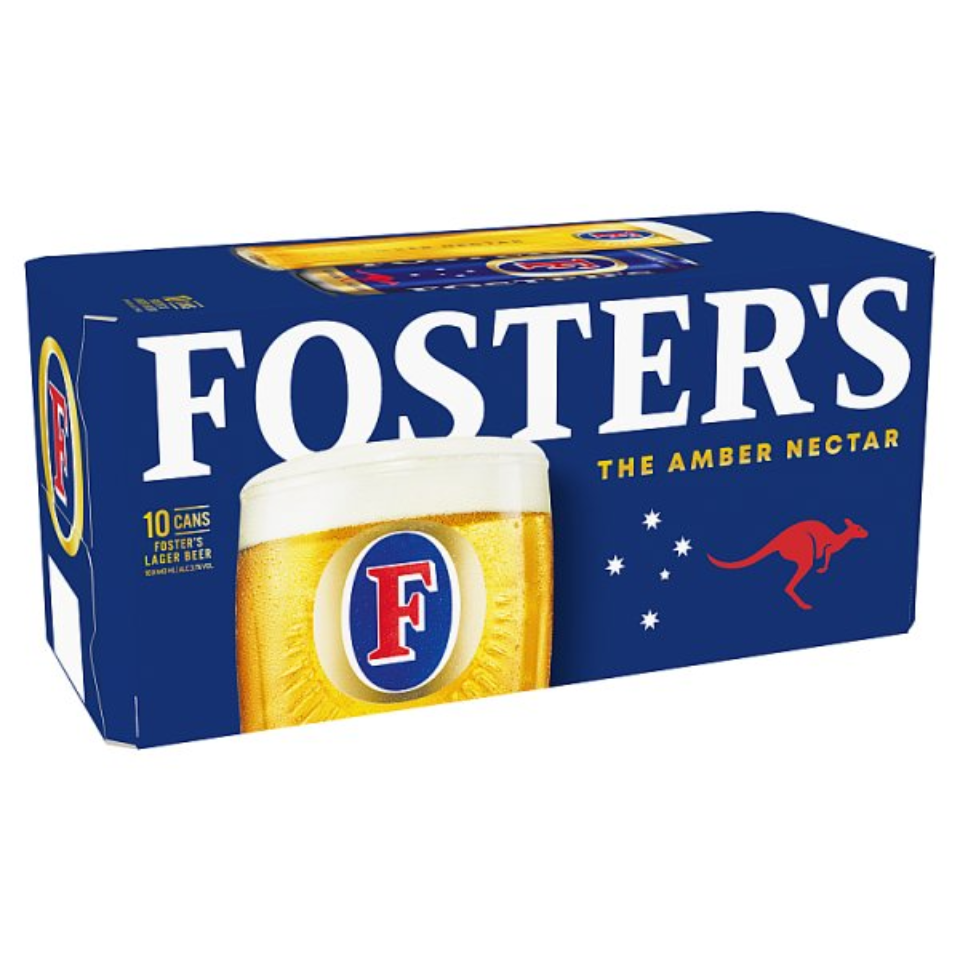 Foster's Beer Lager Cans 10 x 440ml