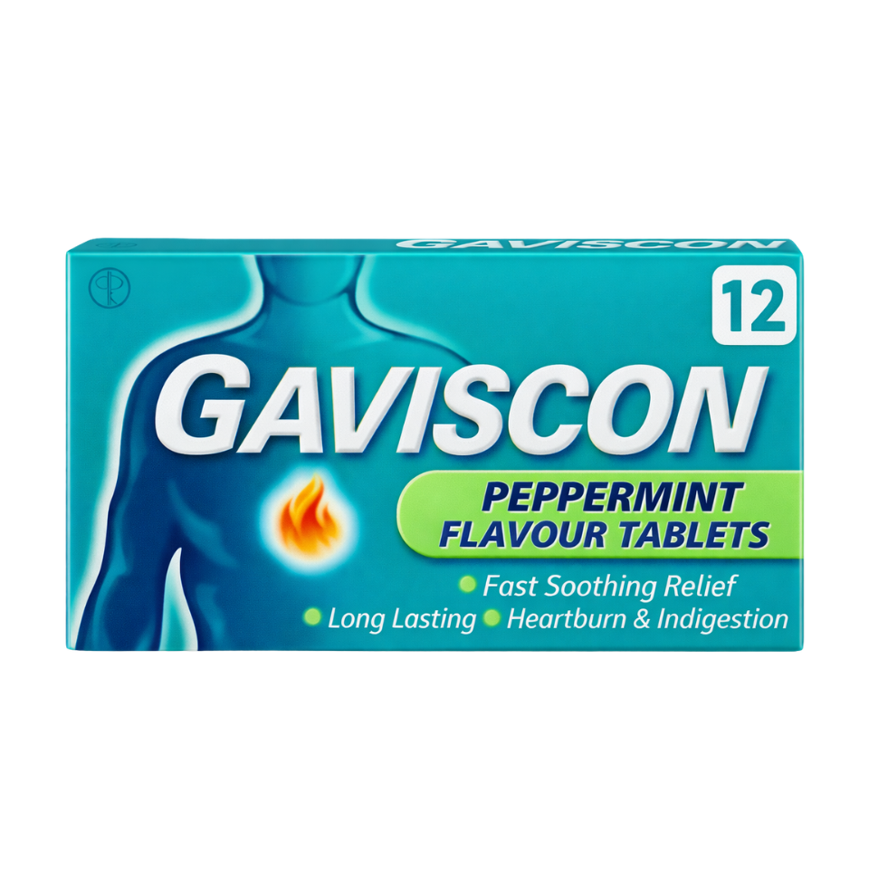 Gaviscon Peppermint Flavour Tablets 12 Chewable Tablets