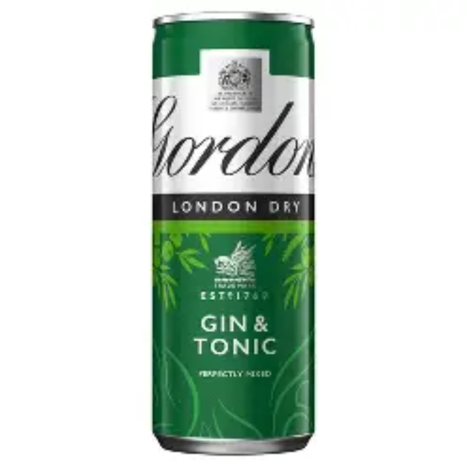 Gordon's London Dry Gin & Tonic Ready To Drink 5% vol 250ml