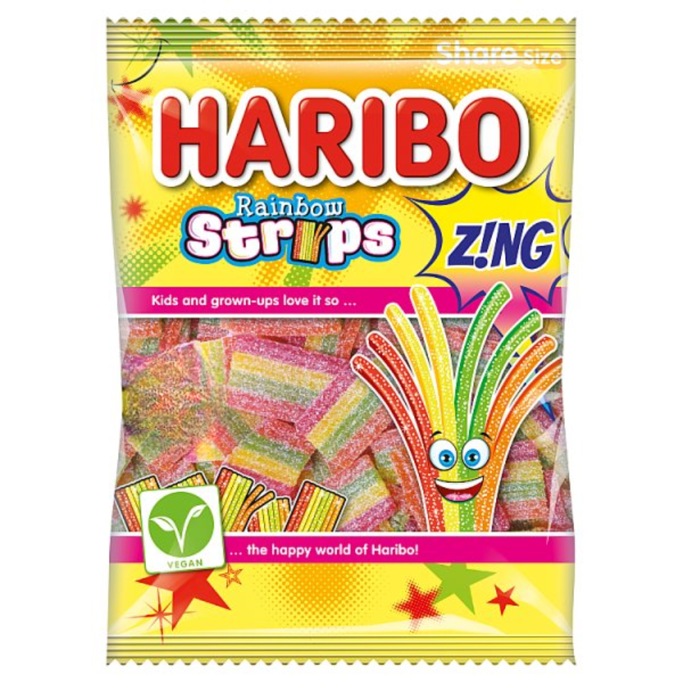 HARIBO Rainbow Strips Zing 130g