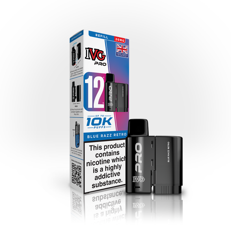 IVG Pro 12 Prefilled Pods + Refill Container - Vapesdirect