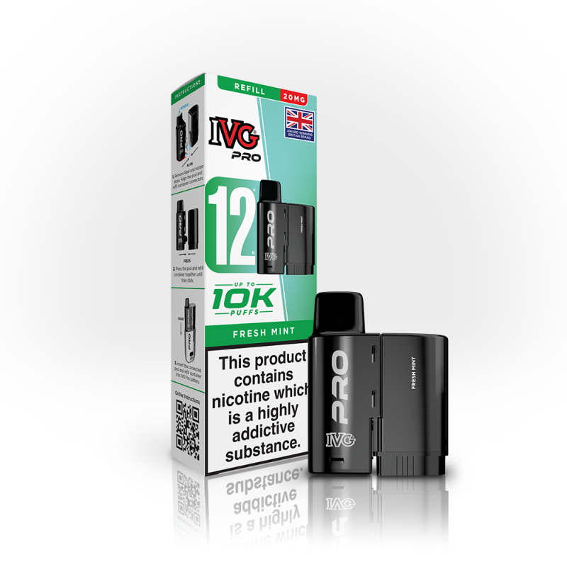 IVG Pro 12 Prefilled Pods + Refill Container - Vapesdirect