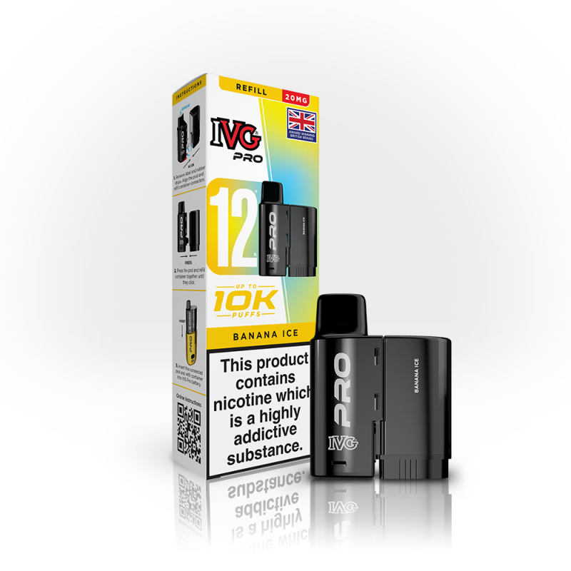 IVG Pro 12 Prefilled Pods + Refill Container - Vapesdirect