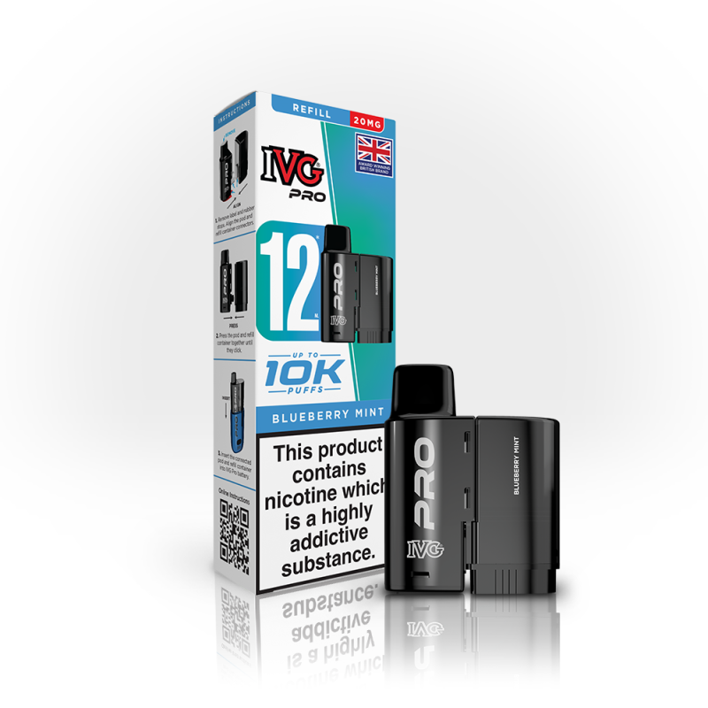IVG Pro 12 Prefilled Pods + Refill Container - Vapesdirect