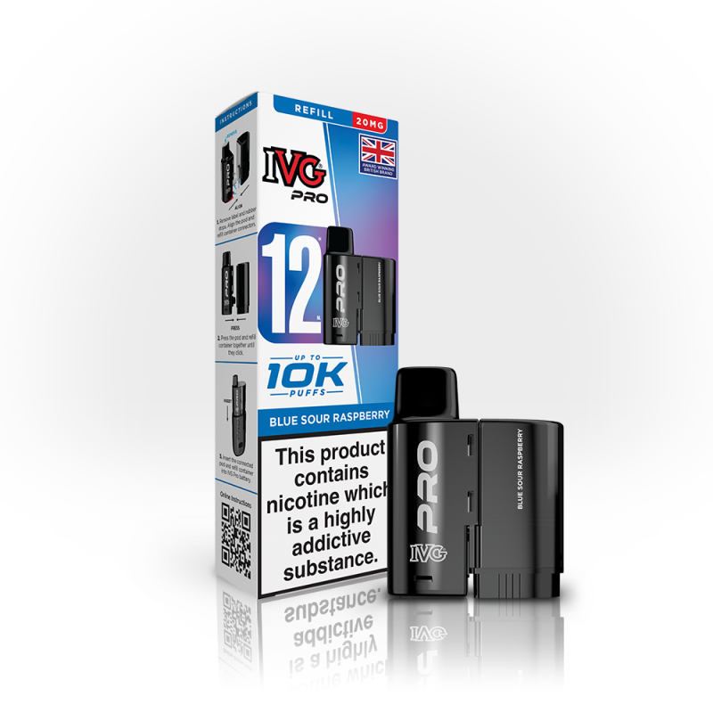 IVG Pro 12 Prefilled Pods + Refill Container - Vapesdirect