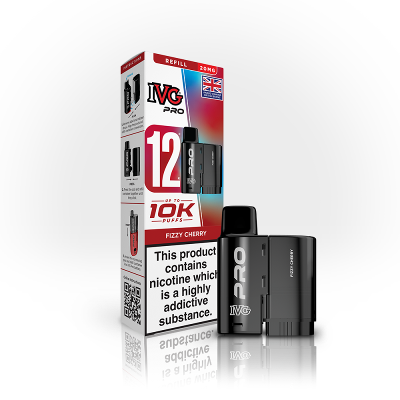 IVG Pro 12 Prefilled Pods + Refill Container - Vapesdirect