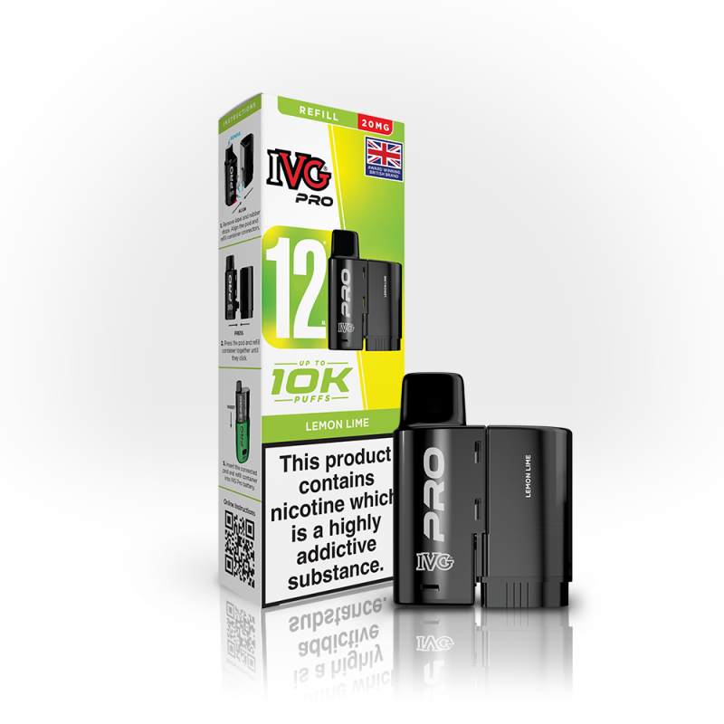 IVG Pro 12 Prefilled Pods + Refill Container - Vapesdirect