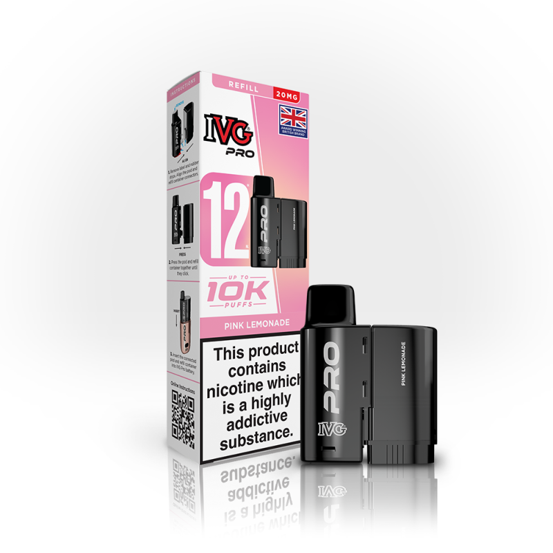 IVG Pro 12 Prefilled Pods + Refill Container - Vapesdirect