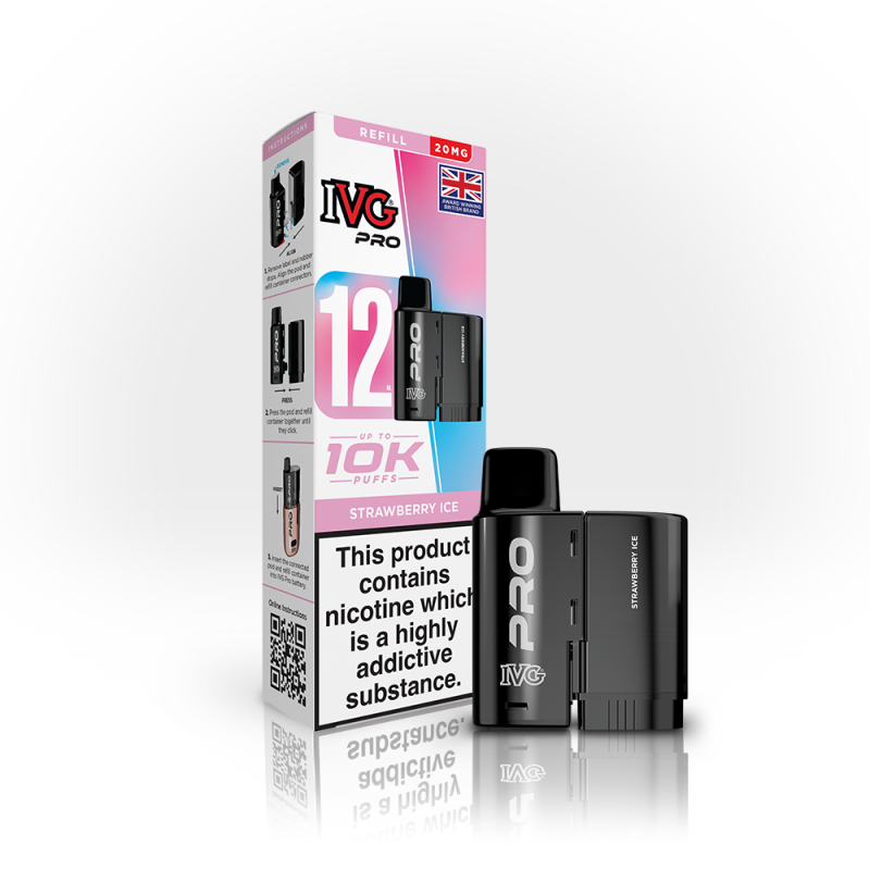 IVG Pro 12 Prefilled Pods + Refill Container - Vapesdirect