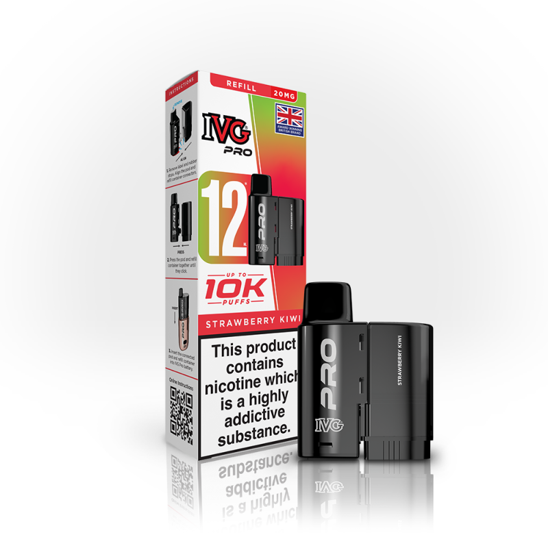 IVG Pro 12 Prefilled Pods + Refill Container - Vapesdirect