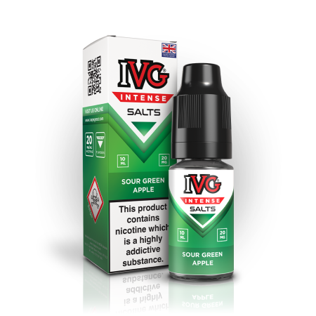 Sour Green Apple Nic Salt by IVG Intense – 10ml E-Liquid - Vapesdirect
