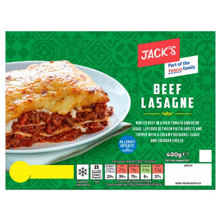 Jacks Beef Lasagne 400g