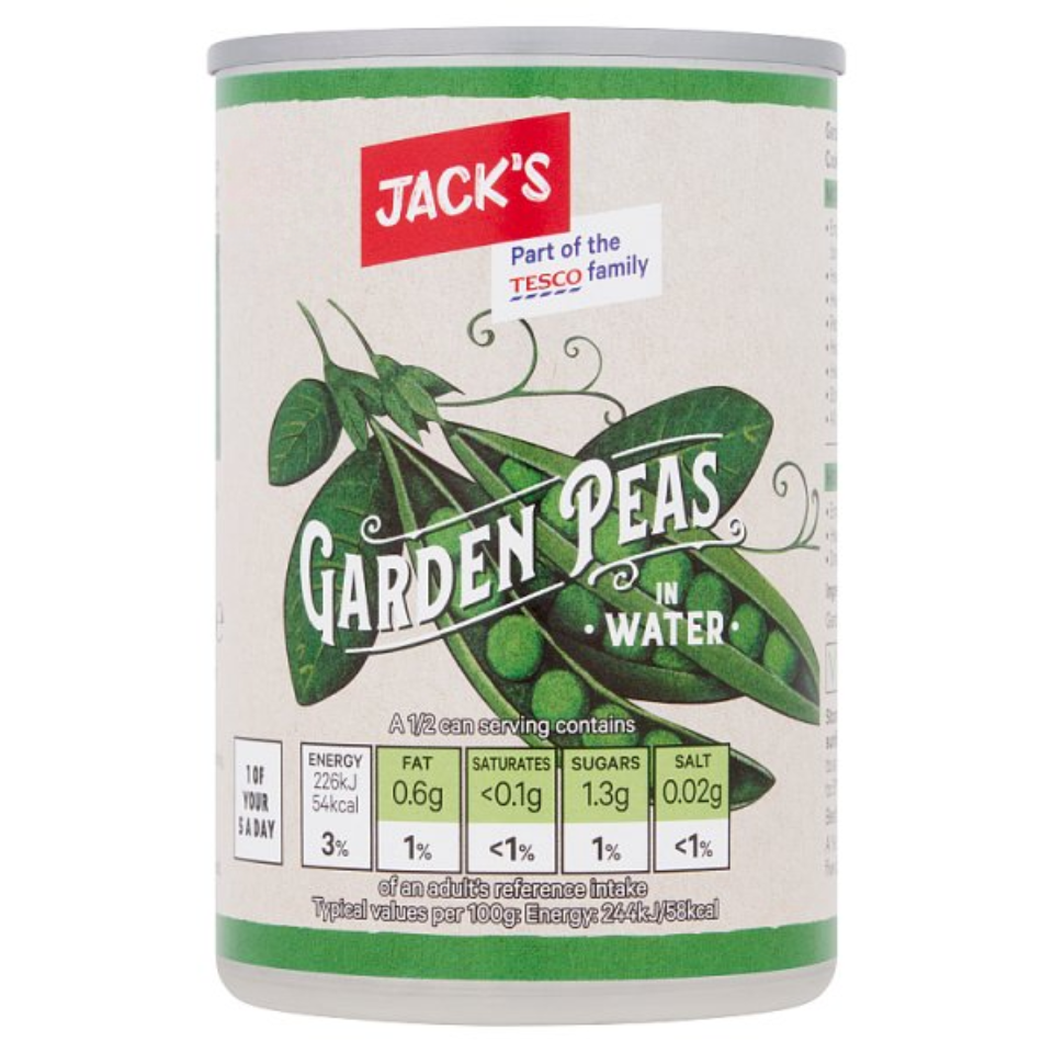 Jack's Garden Peas in Water 300g