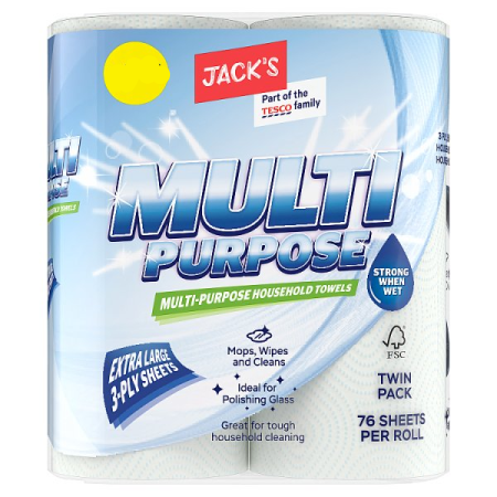 Jacks Multi Purpose Kitchen Towel 2 Roll