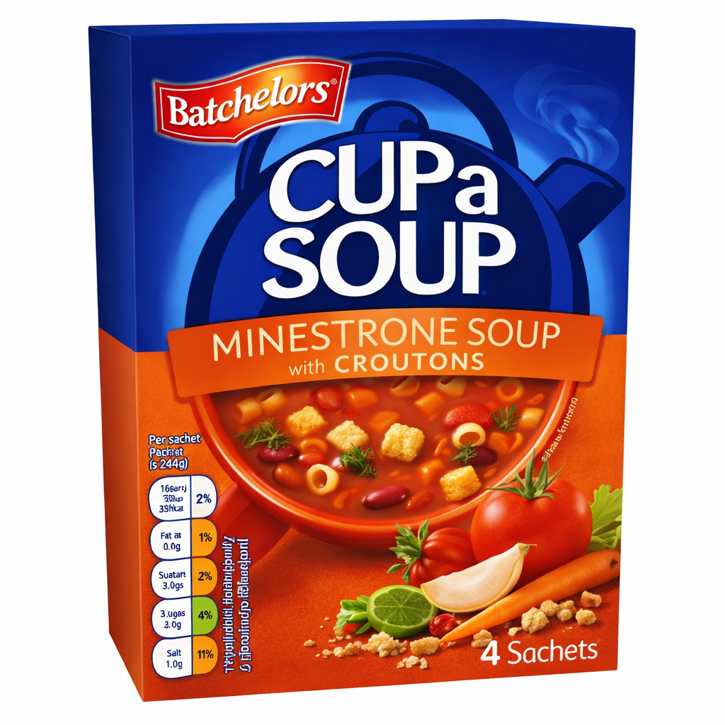 Batchelors Cup a Soup Minestrone with Croutons 4 Instant Soup Sachets 94g