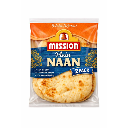 Mission Plain Naan 2pk