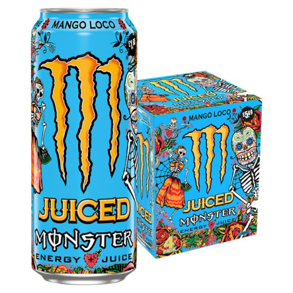 Monster Energy Drink Mango Loco 4 x 500ml