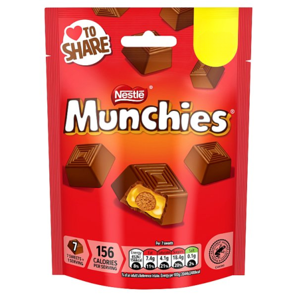 Munchies Milk Chocolate & Caramel Sharing Bag 81g