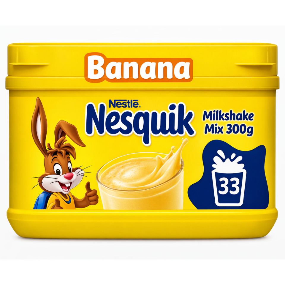 Nesquik Banana Flavoured Milkshake Powder 300g Tub