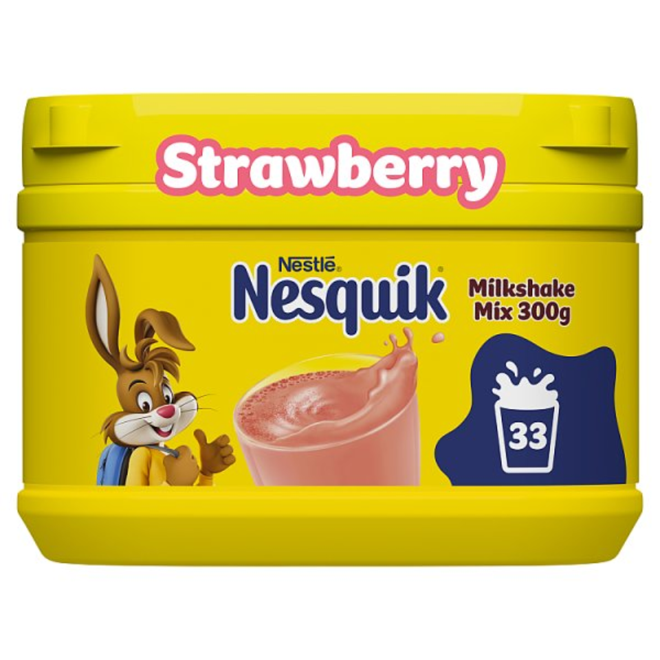 Nesquik Strawberry Flavoured Milkshake Powder 300g Tub