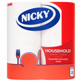 Nicky Household Kitchen Towels 120 Sheets per Roll 2 Pack