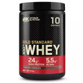 Optimum Nutrition Gold Standard 100% Whey protein powder container on a white background
