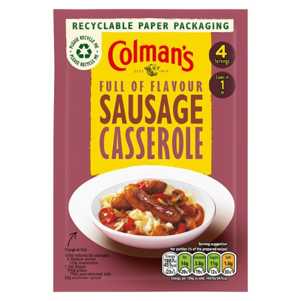 Colman's Recipe Mix Sausage Casserole 39g