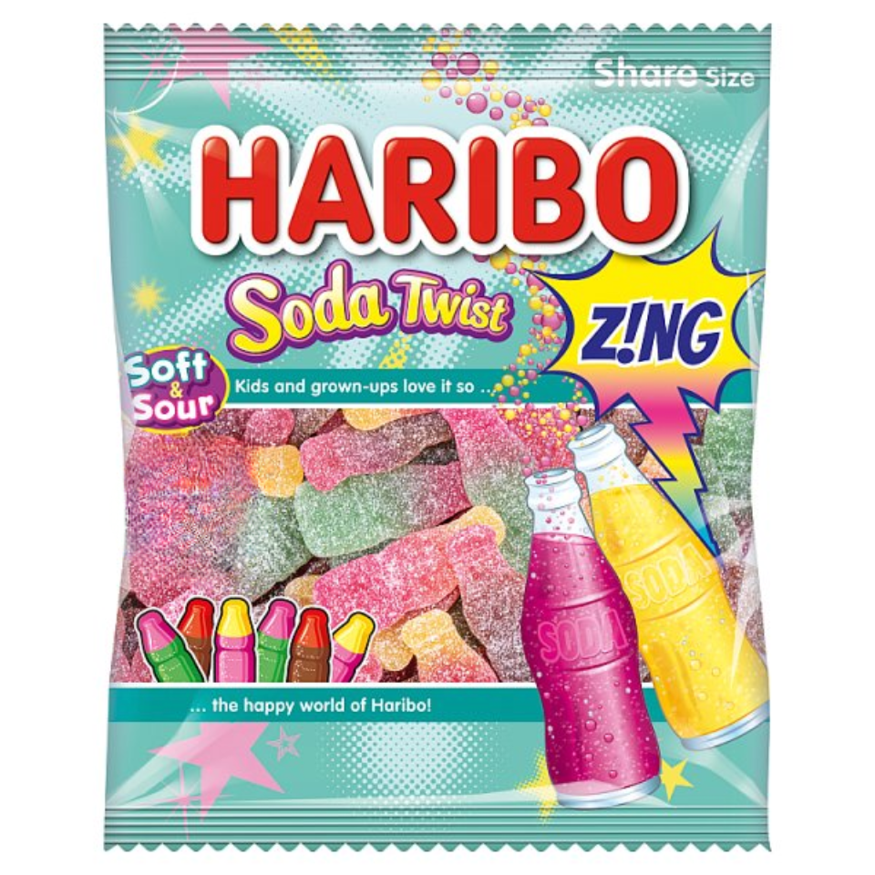 HARIBO Soft & Sour Soda Twist 140g
