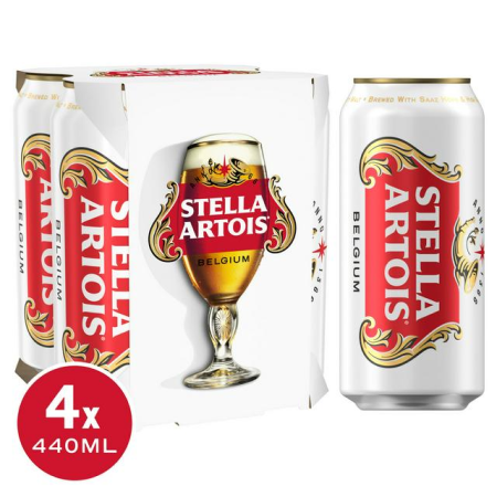 Stella Artois Lager 4×440ml