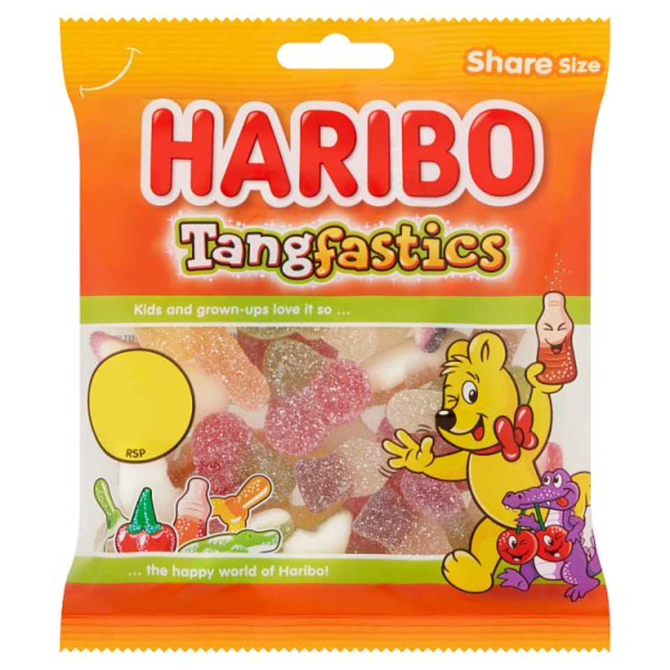 HARIBO Tangfastics Fruit & Cola Fizzy Jelly Sweets 140g – Everyday ...