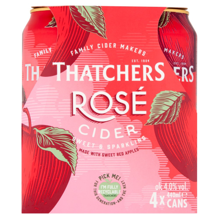 Thatchers Rosé Cider 4×440ml