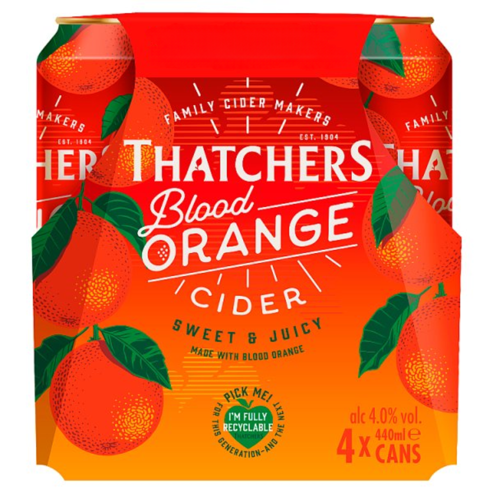Thatchers Blood Orange Cider 4 x 440ml